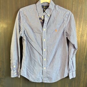 Ralph Lauren Button Down Polo Youth Checkered Boys L (14-16)